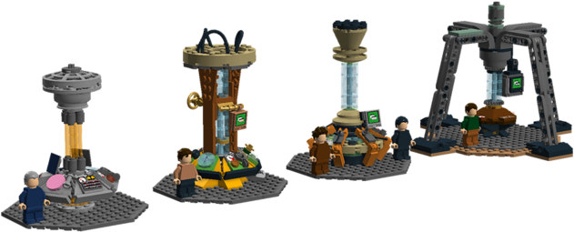 Lego Doctor Who Tardis Interior (640x267), Png Download