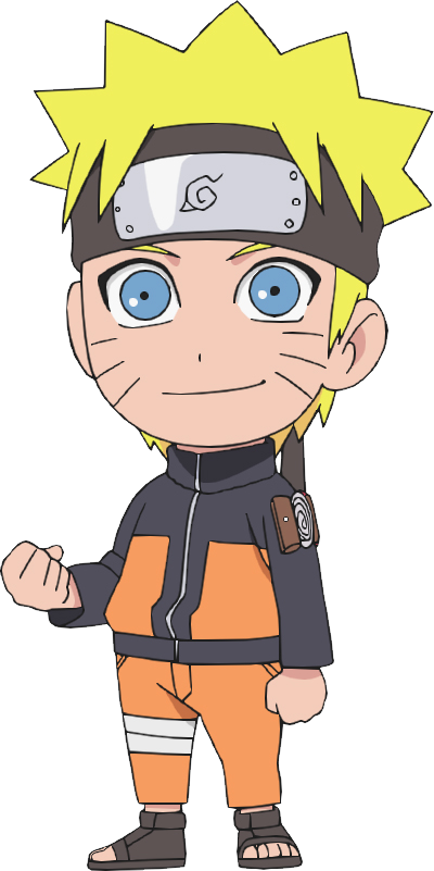 Naruto Uzumaki's Full Appearance - Naruto Chibi (400x801), Png Download