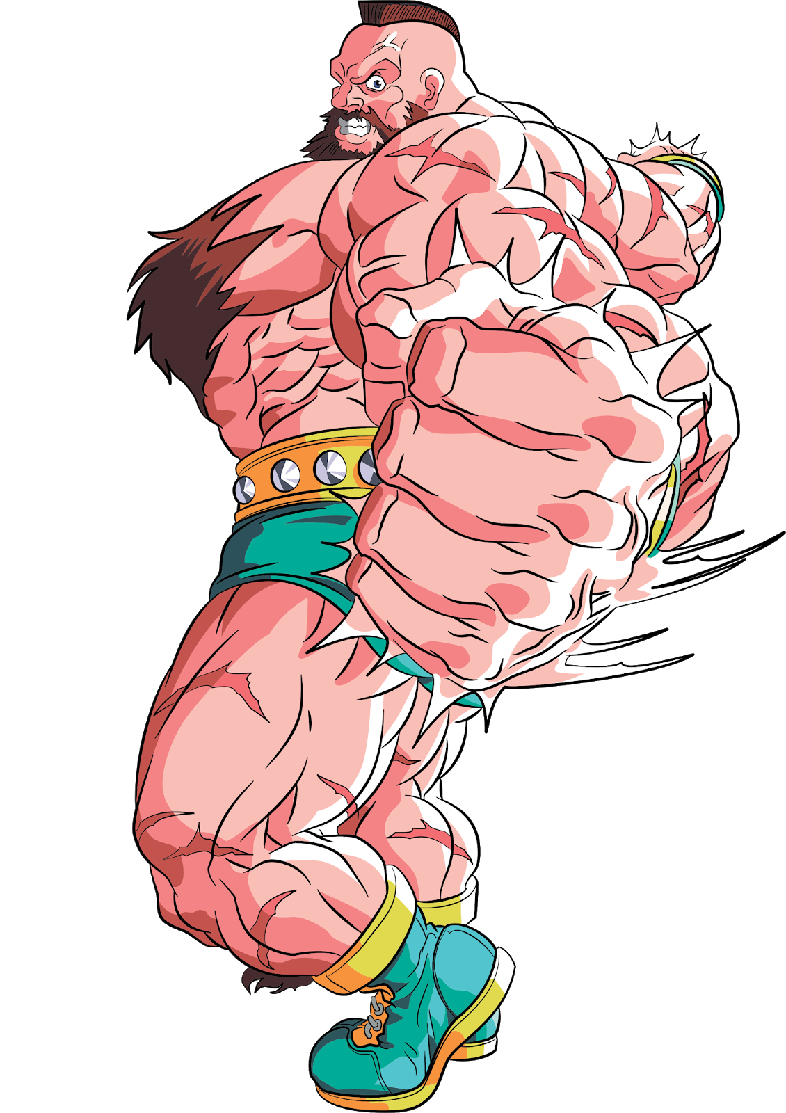 Street Fighter 2 Turbo Zangief (1130x1600), Png Download