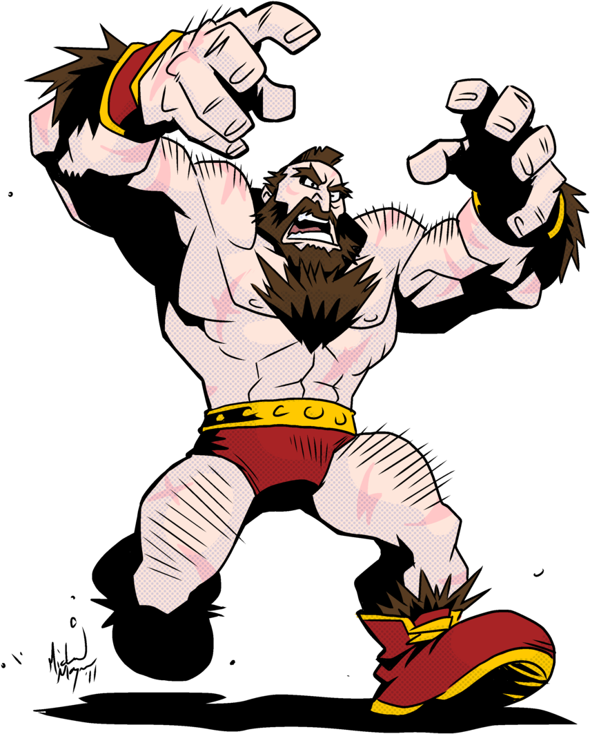 Zangief By Michaelmayne - Zangief (900x1098), Png Download