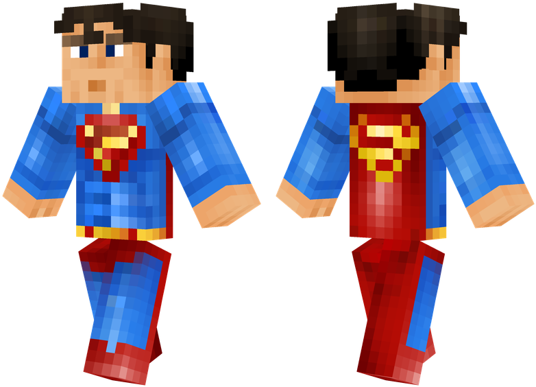 Superman - Minecraft Skins De Herois (804x576), Png Download