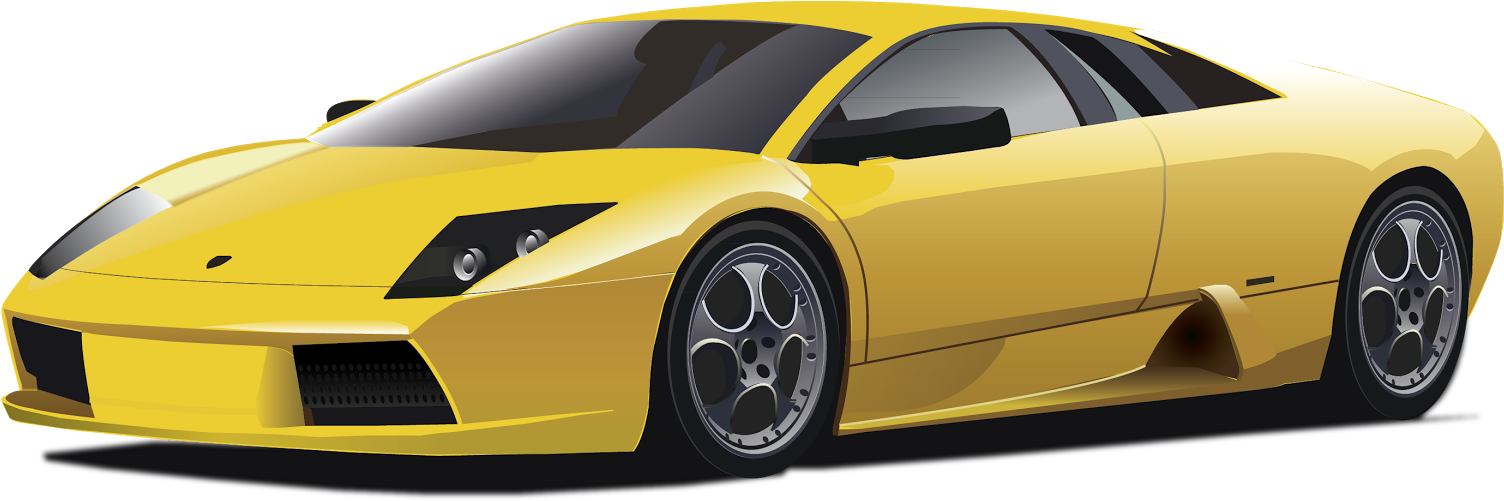 Cars - Objects In Yellow Color (1600x575), Png Download