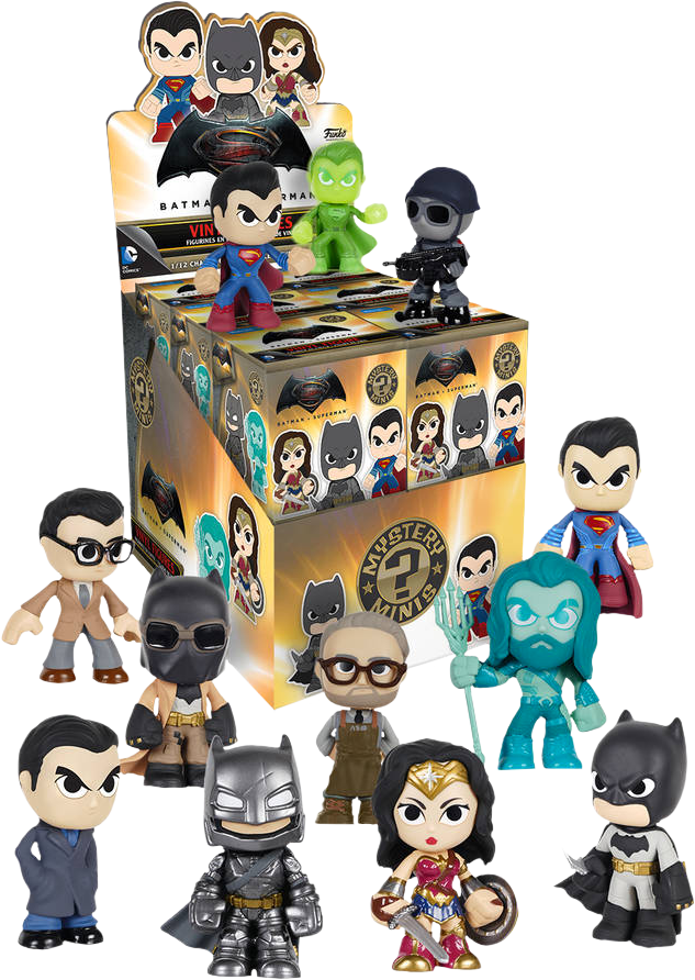 Batman Vs Superman - Funko Dc Batman V Superman Mystery Minis Mystery Box (633x892), Png Download