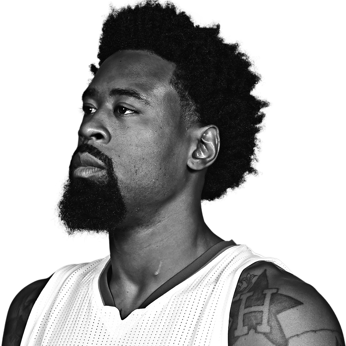 Deandrejordan Stoic Headshot All Star Left - Afro (1200x1200), Png Download