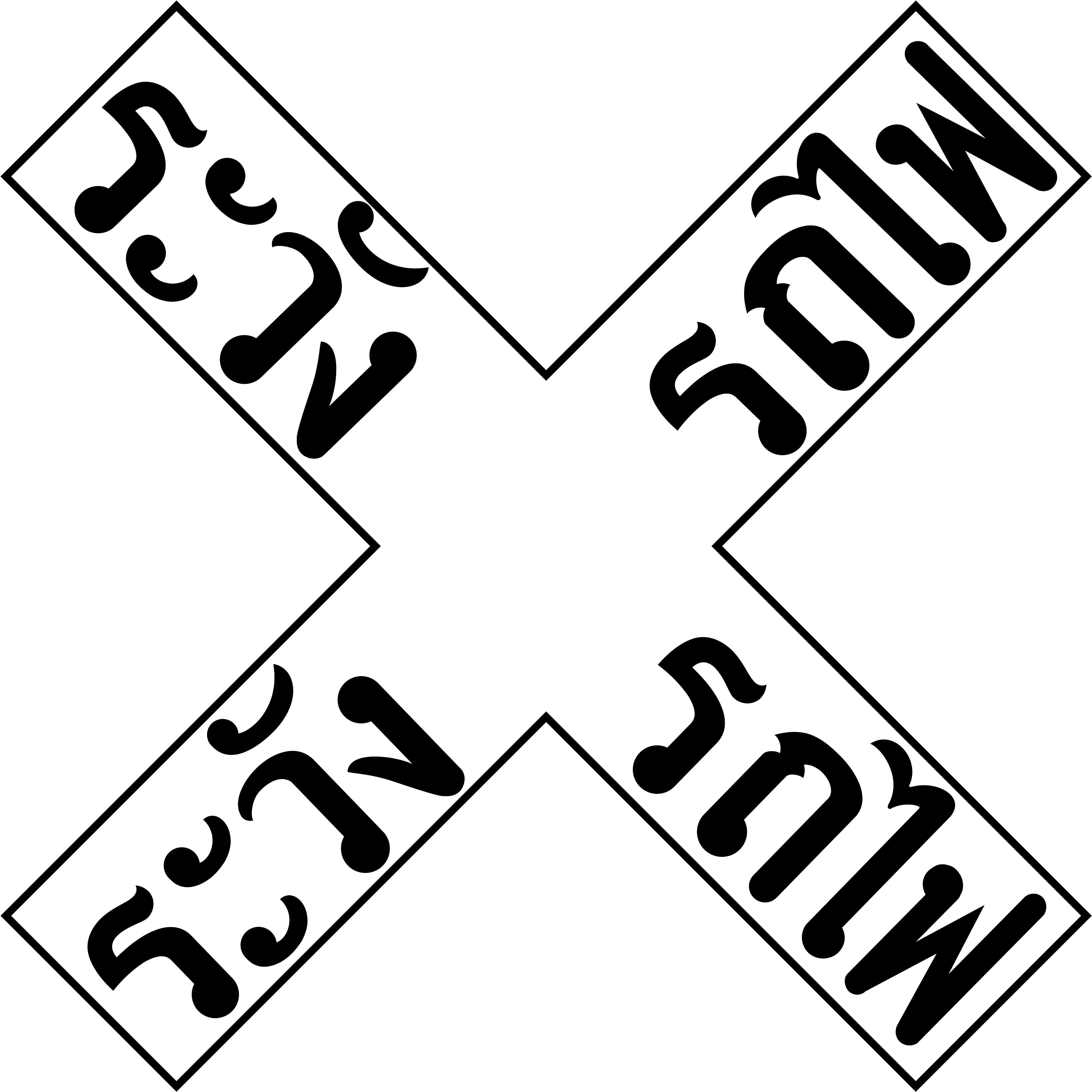 Thai Railroad Crossing Sign - Crossbuck (4366x4366), Png Download