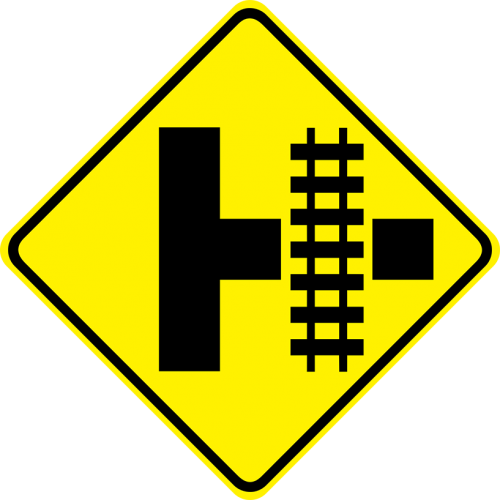 Railroad Crossing Sign (500x500), Png Download