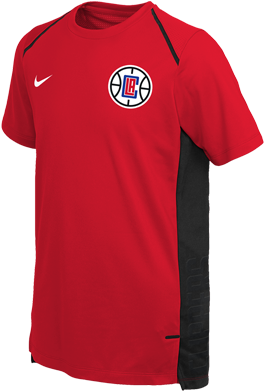La Clippers Youth Hyper Elite Short Sleeve Shooter - Los Angeles Clippers (360x480), Png Download