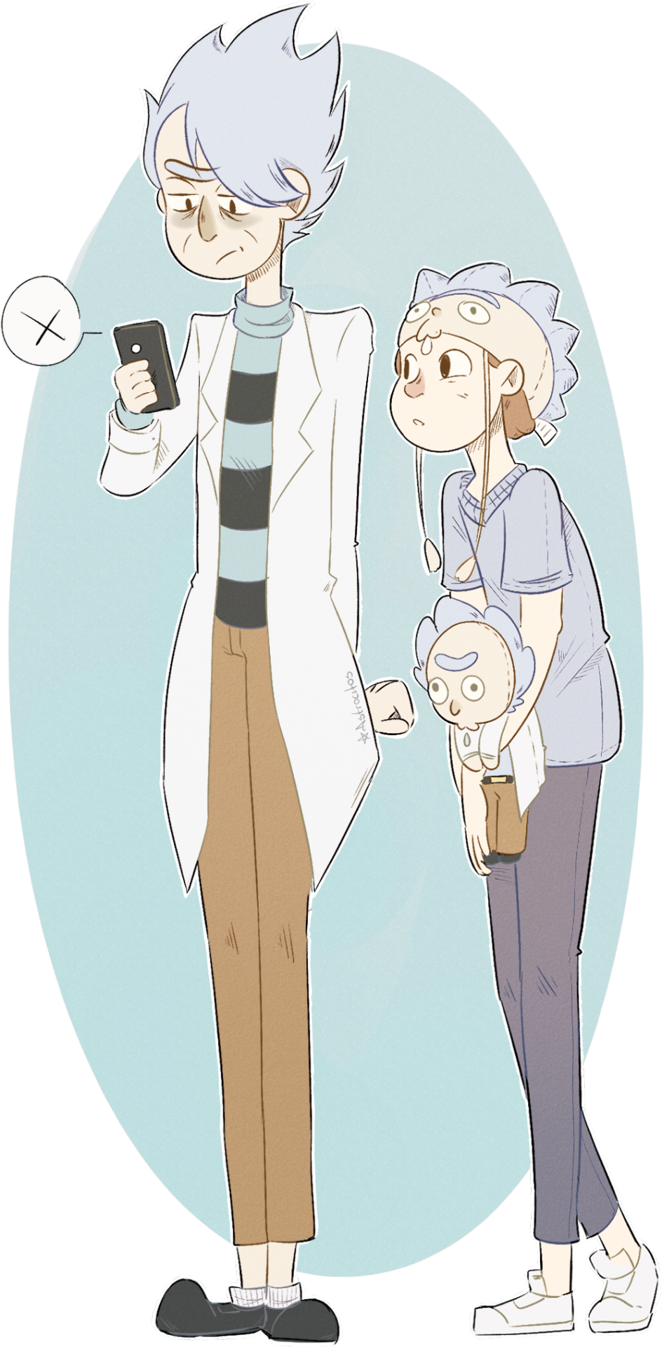 Idecebalcuza - - Zero Rick And Super Rick Fan Morty (944x1920), Png Download