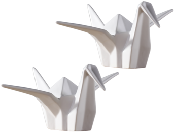 Best Home Decor Gift White Thousand Paper Crane Geometric - Orizuru (350x350), Png Download