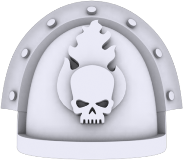 Flaming Skull Veteran Shoulderpads - Veteran (416x416), Png Download