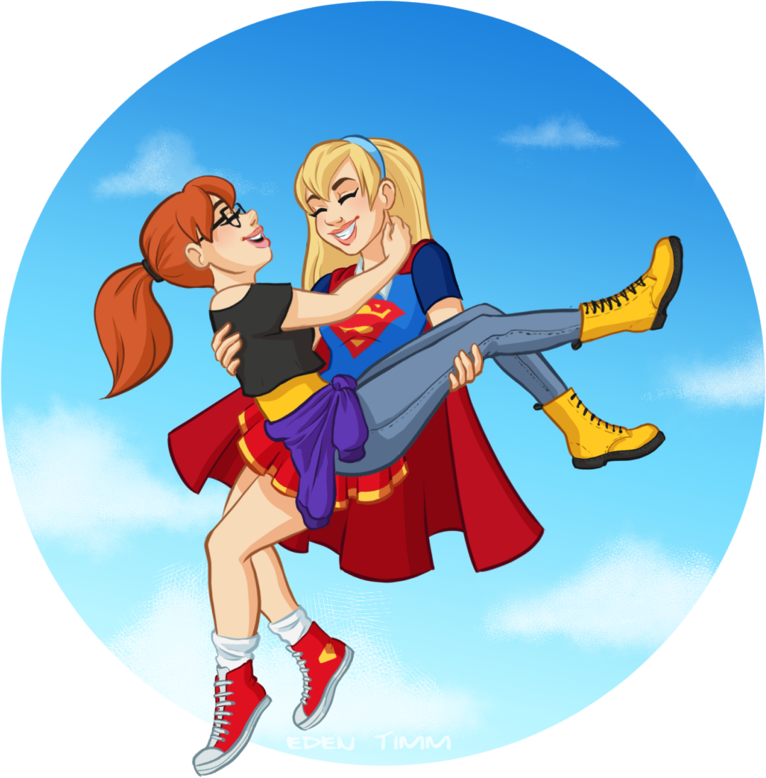 Supergirl Clipart Dc Superhero - Dc Super Hero Girls Batgirl And Supergirl (1280x1140), Png Download