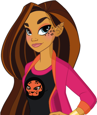 Super Hero Girl Cheetah (310x392), Png Download