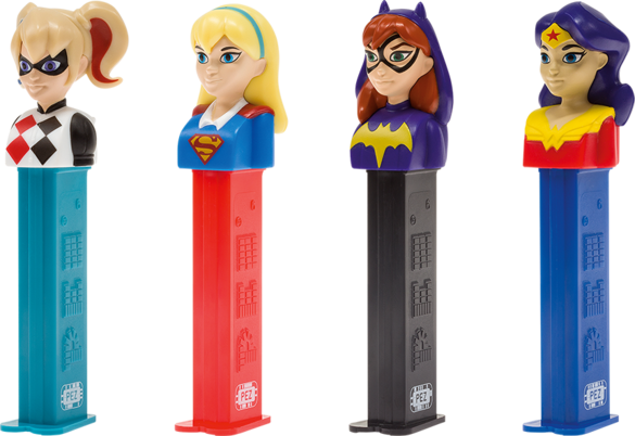 Pez Dispenser Set Super Hero Girls - Pez (585x402), Png Download