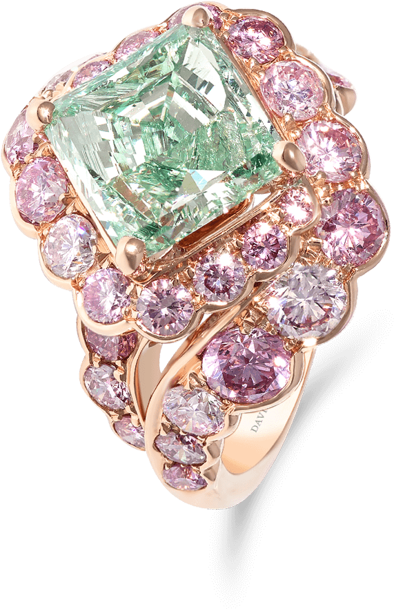 Ring 11012474 Green Diamond Ring Copy - Diamond (1500x1500), Png Download