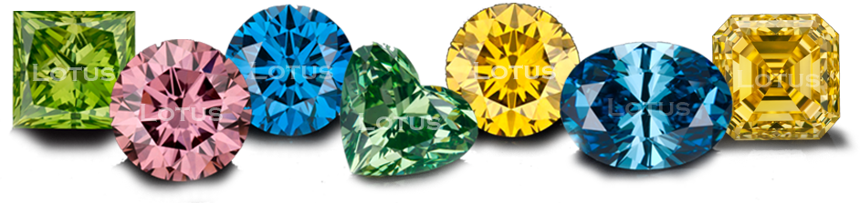 Colored Diamond - Different Color Diamonds Png (942x223), Png Download