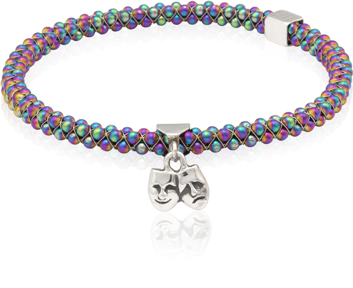 Free Download Mask Clipart Bracelet Earring Mardi Gras - John Humphries Designs Mardi Gras Mask Chromatic Bangle (1520x1020), Png Download