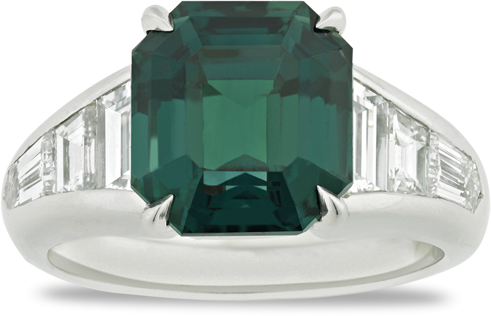 Green Sapphire And Diamond Ring, - Sapphire (2500x2000), Png Download