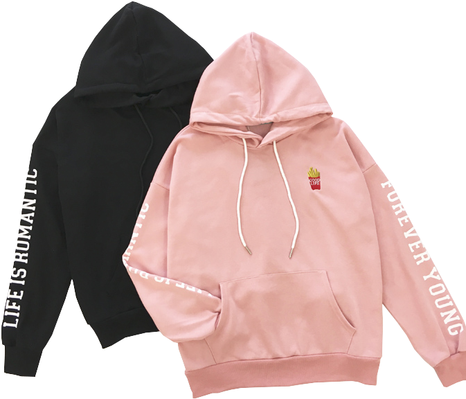 Forever Young Hoodie • Kokoro - Forever Young Hoodie Pink (680x680), Png Download