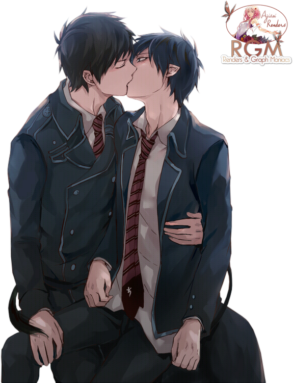 Yaoi Ao No Exorcist - Rin Okumura X Yukio Okumura (594x750), Png Download