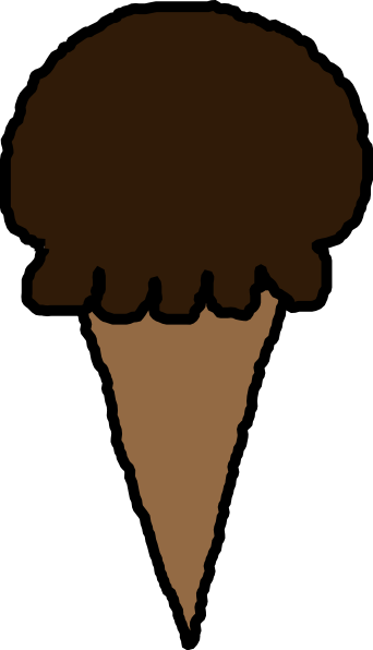 Chocolate Ice Cream Clip Art At Clker - Chocolate Ice Cream Clipart (342x596), Png Download