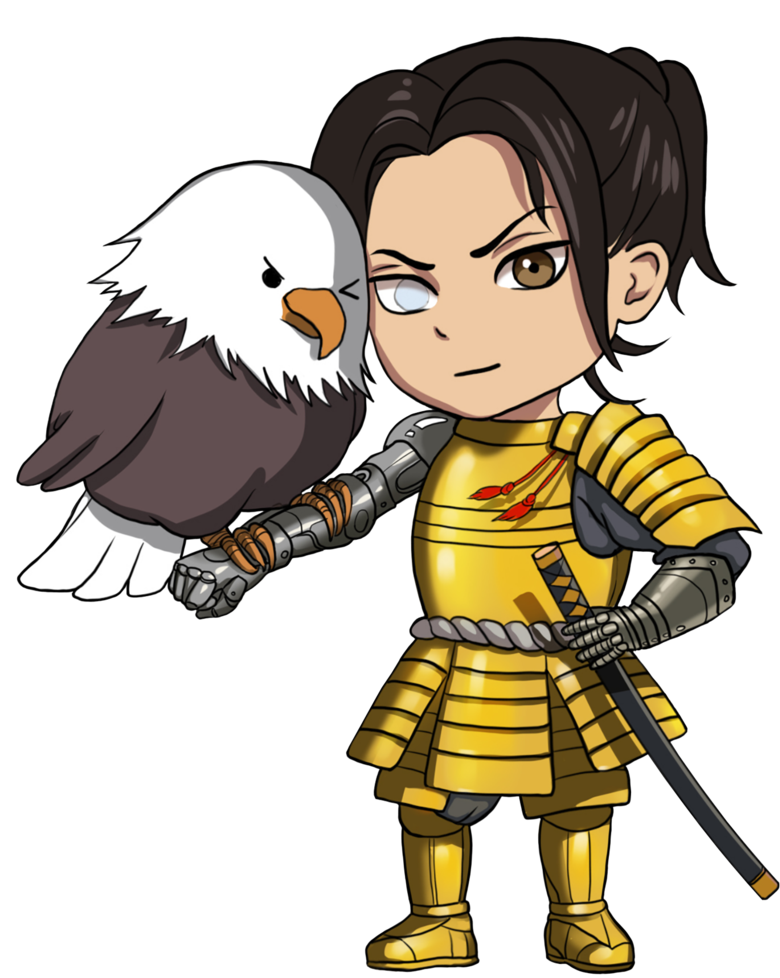 Orochi Chibi Magnets - Cartoon (864x1023), Png Download