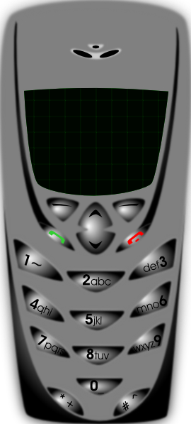 Free Vector Mobile Phone Clip Art - Phone Clip Art Free Download (270x597), Png Download