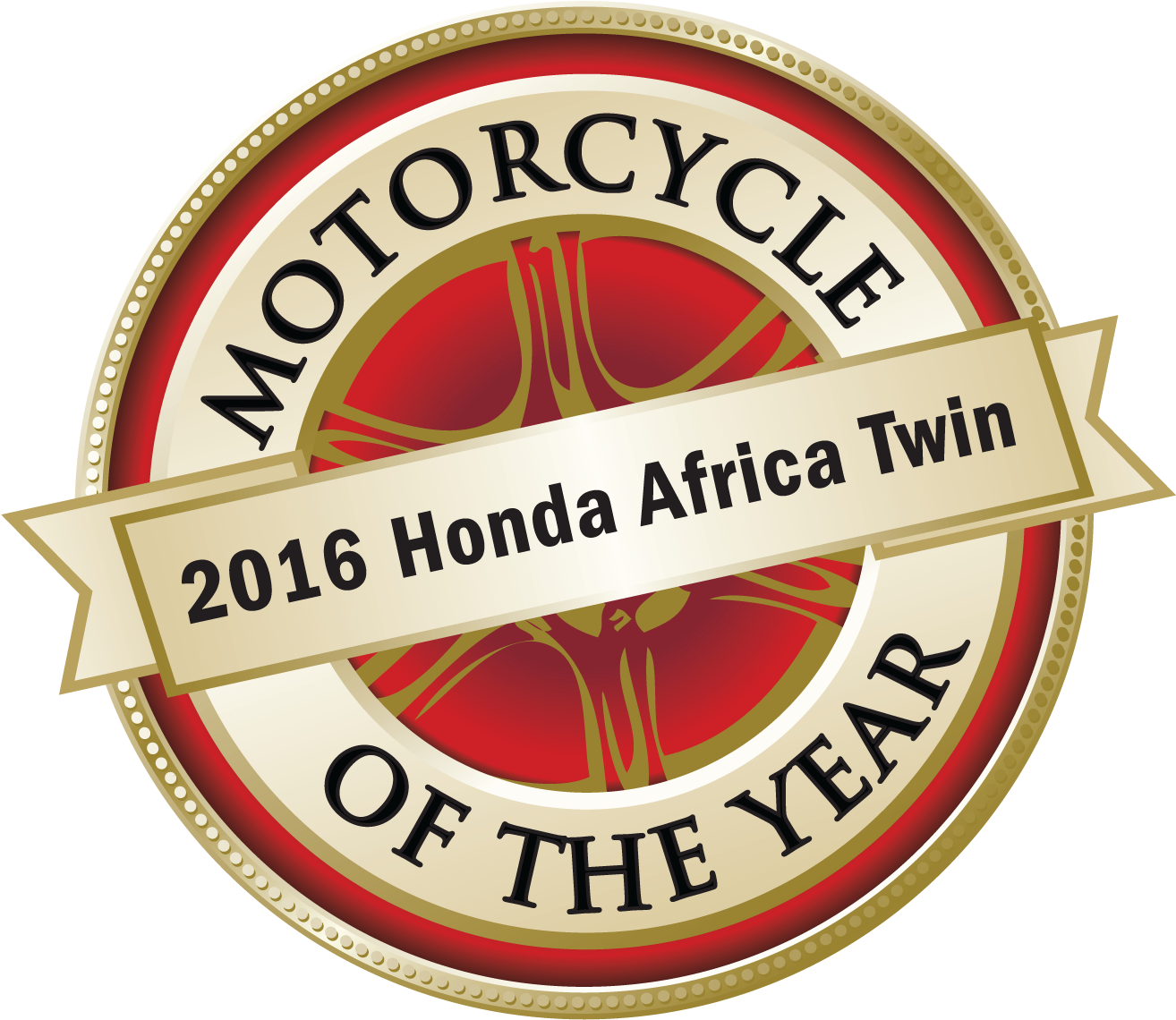 Past Motorcycle Of The Year Emblem - Cyan (1394x1232), Png Download