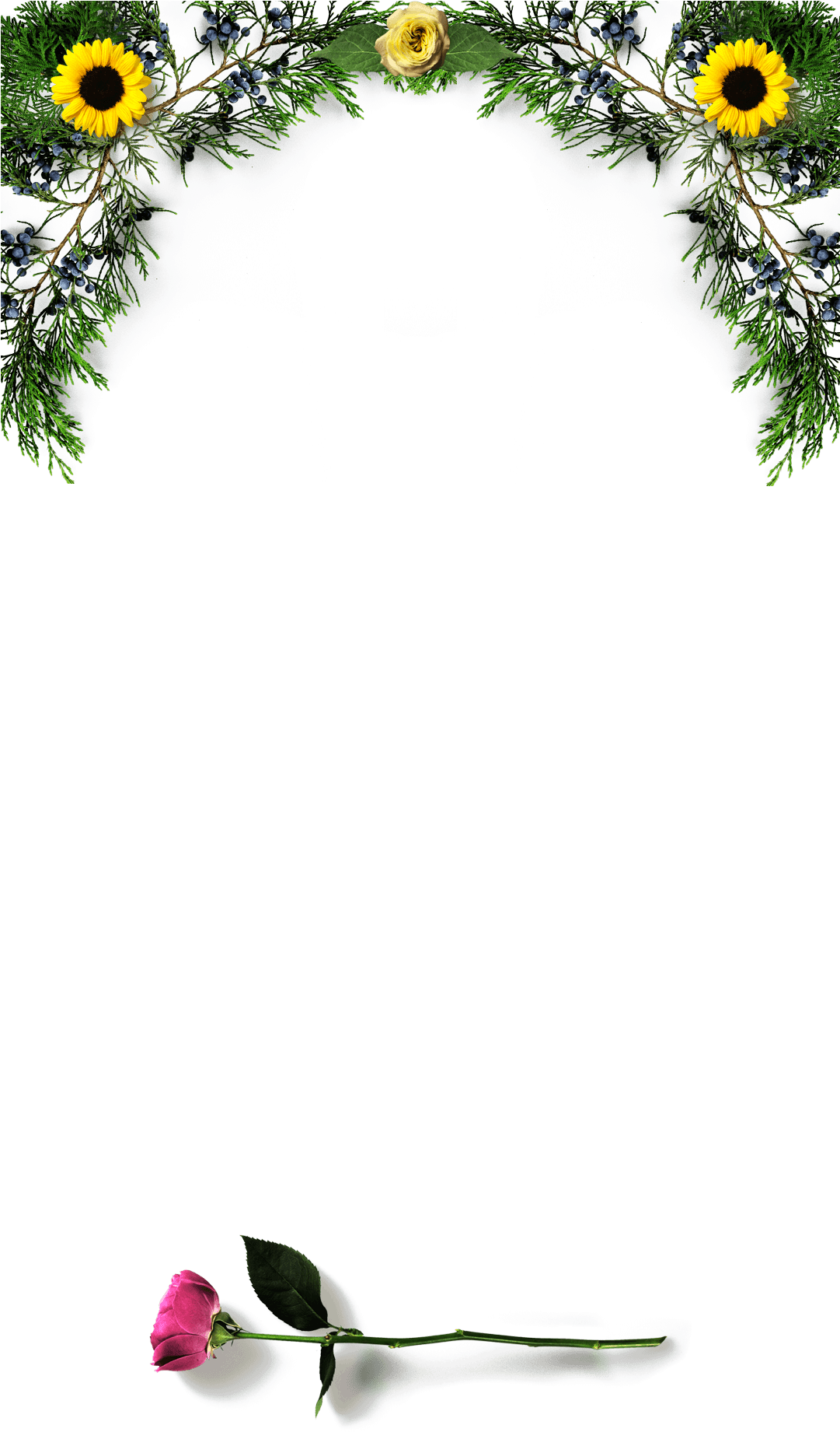 Download Rose And Sunflowers Christmas Tree PNG Image with No