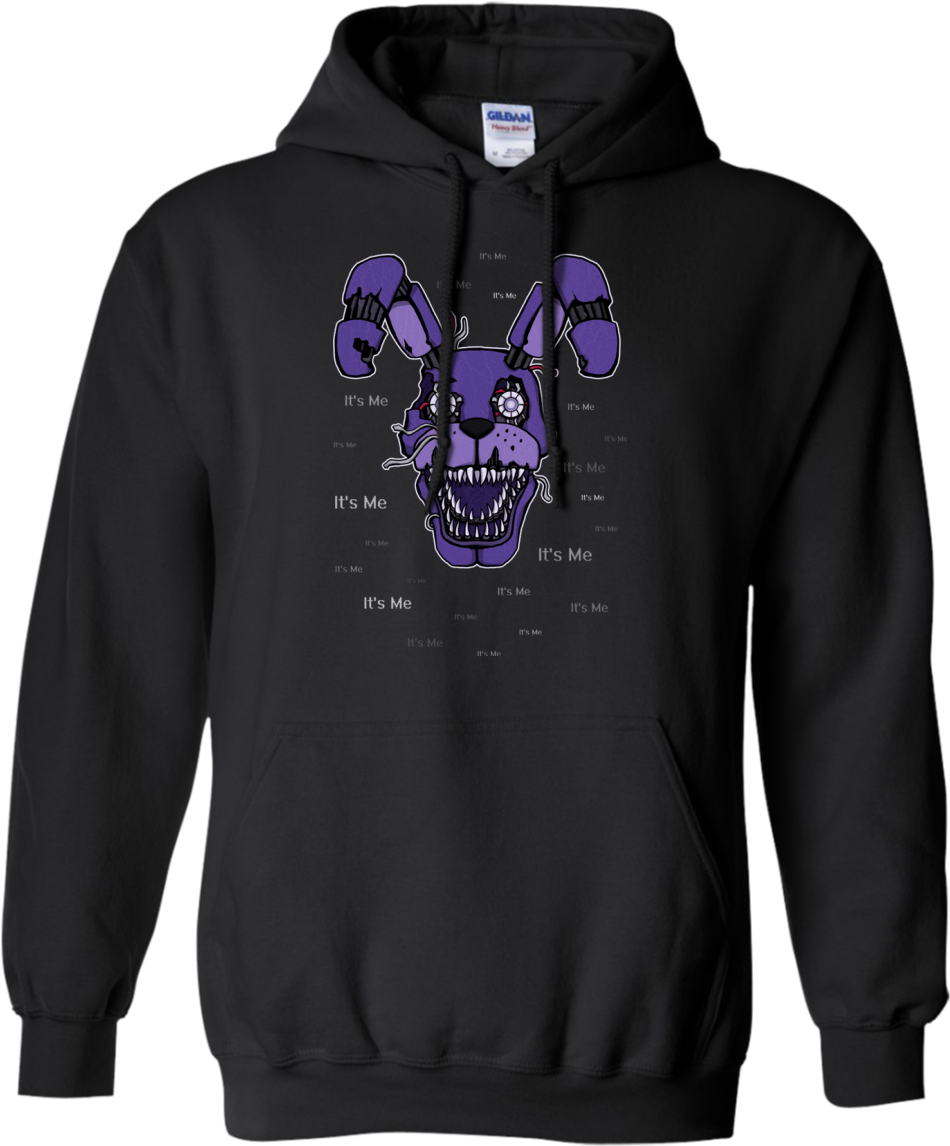 Five Nights At Freddy's - Black Stranger Things Hoodie (1155x1155), Png Download