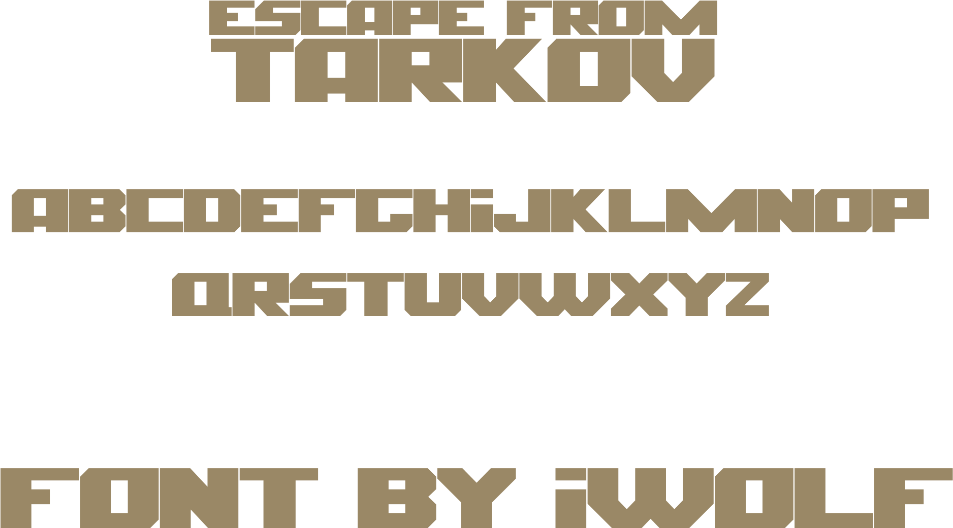 Font 2 - Escape From Tarkov Font (1920x1080), Png Download