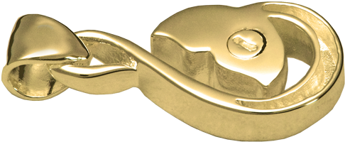 Infinity Whale Tail Cremation Jewelry Urn Opening Shown - Brass (500x500), Png Download