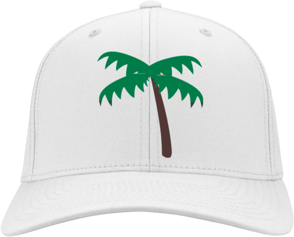 Palm Tree Emoji C813 Port Authority Flex Fit Twill - Palm Tree Emoji Cp86 Port & Co. Five Panel Twill (1024x1024), Png Download