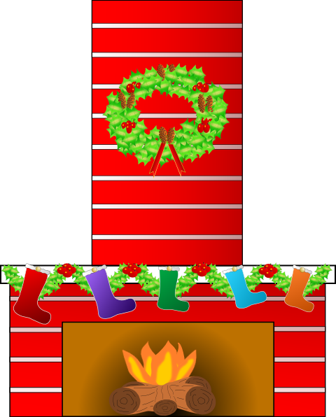 Clipart Fire Png Christmas (480x596), Png Download