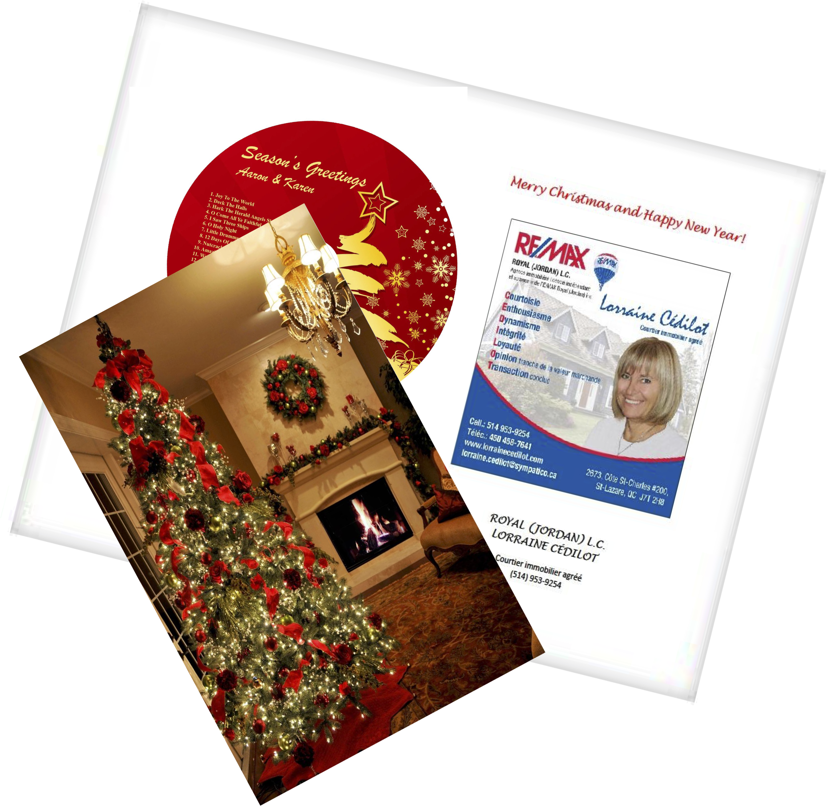 Christmas Flyer - Christmas Ultralite Backdrop-decorated Tree And Mantle (3300x2925), Png Download