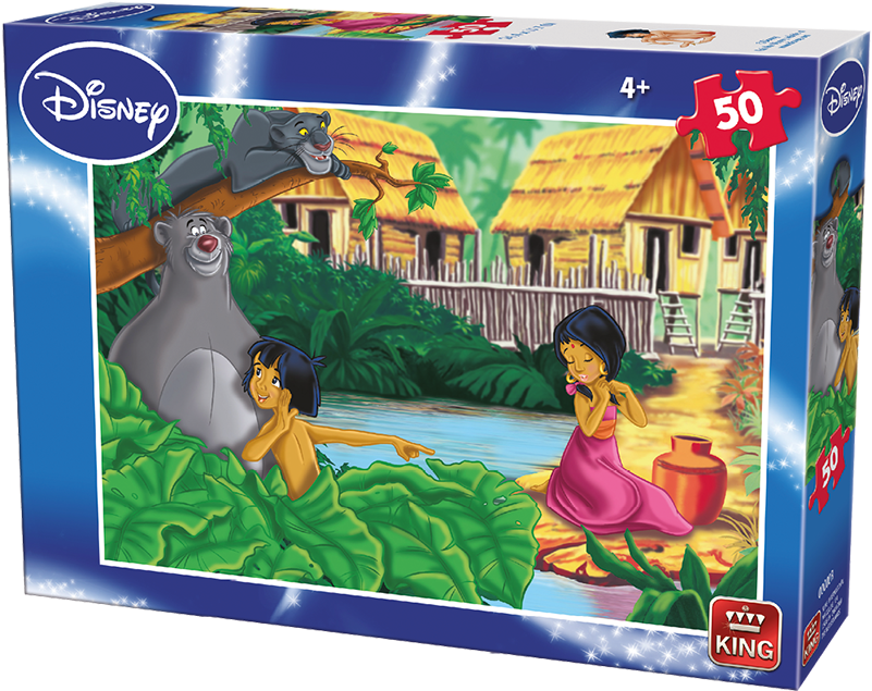 Disney 50pcs Jungle Book A B Ass - 50 Piece King Puzzles Disney Jungle Book (800x800), Png Download