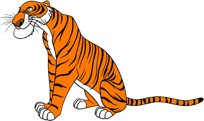 Back To The Jungle Book Clip Art Menu - Clip Art Sher Khan Jungle Book (705x428), Png Download