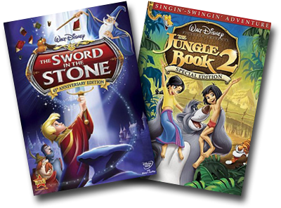 Chance To Win The Latest Animated Dvds From Walt Disney - Disney Sword In The Stone Dvd (407x309), Png Download