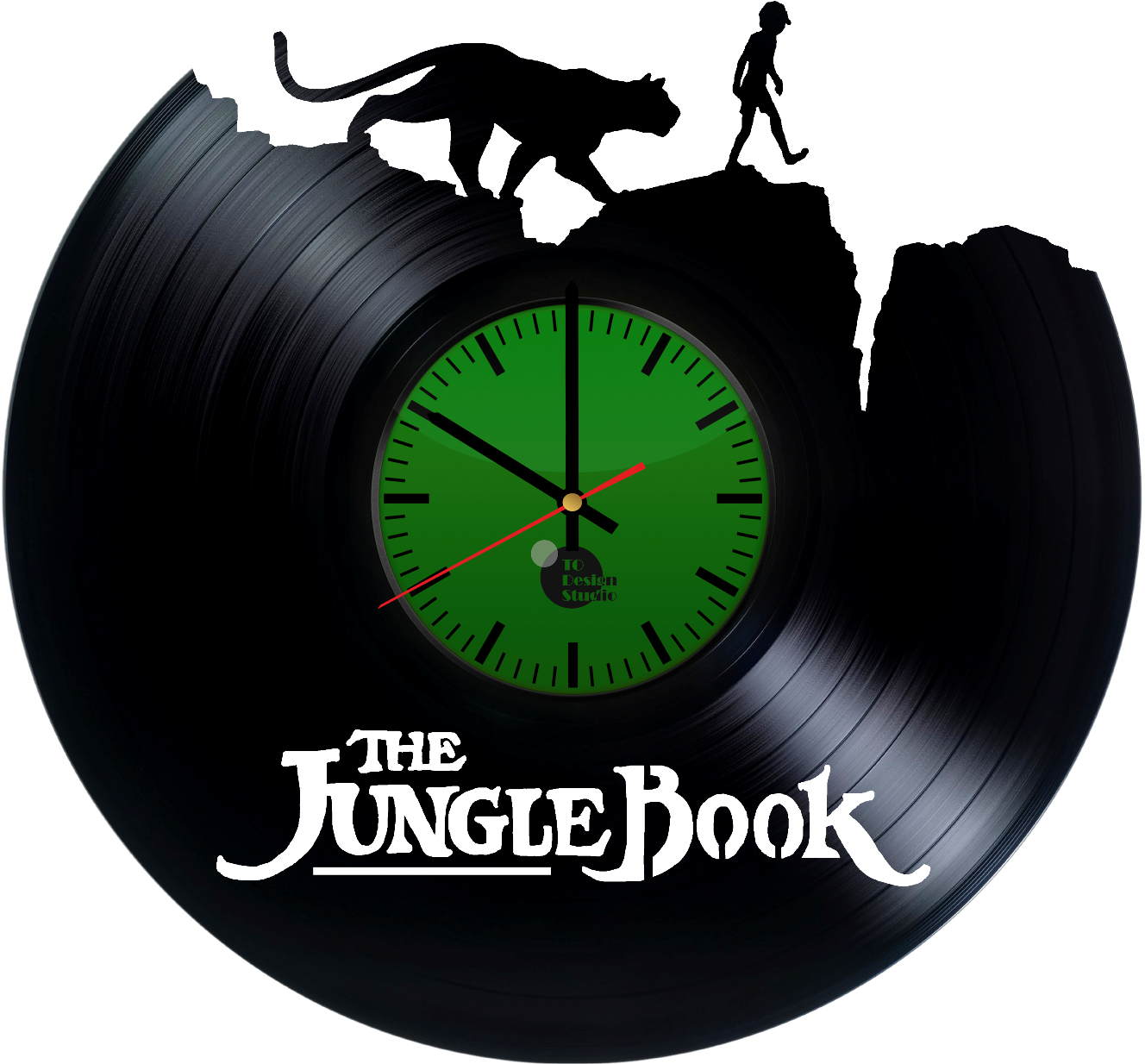 The Jungle Book Handmade Vinyl Record Wall Clock Fan - Disney: The Jungle Book (2016) Soundtrack (1500x1500), Png Download