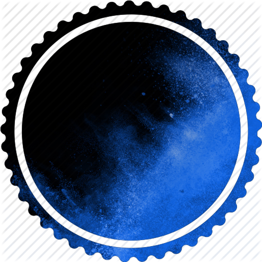 Circle Banner Frame Overlap Overlays Blue - Banner Frame In Picsart (1024x1024), Png Download