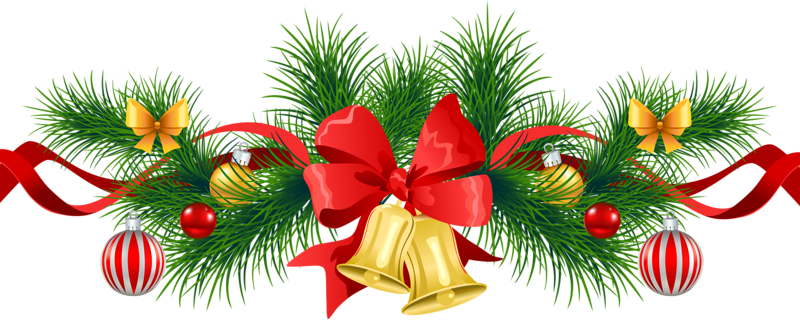 Christmas Box Set - Holiday Garland Clip Art (800x325), Png Download