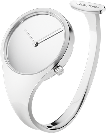 Georg Jensen Vivianna Steel 34 Mm Dial Bangle Watch - Georg Jensen Vivianna Stainless Steel Bangle Watch (600x600), Png Download