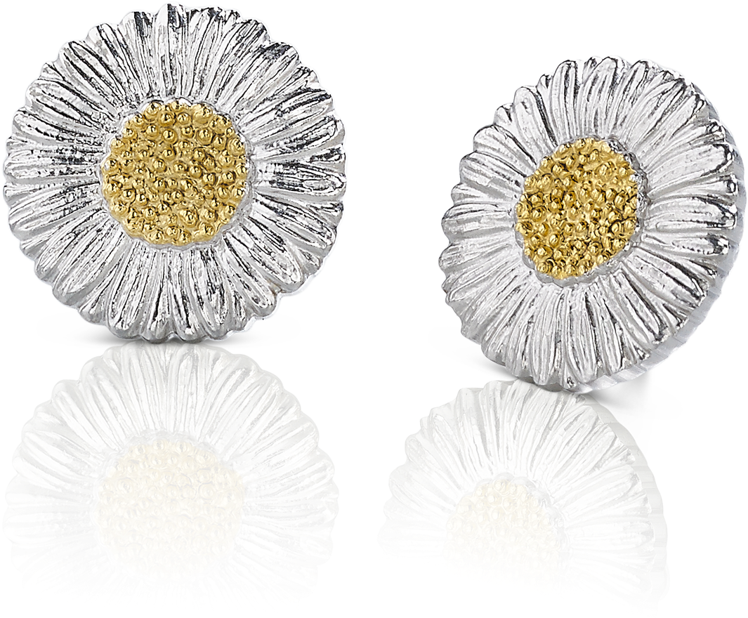 Daisy Small Button Earrings - Buccellati Earring (1800x1800), Png Download