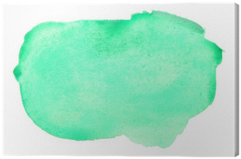 Green Watercolor Brush Strokes Canvas Print • Pixers® - Illustration (400x400), Png Download