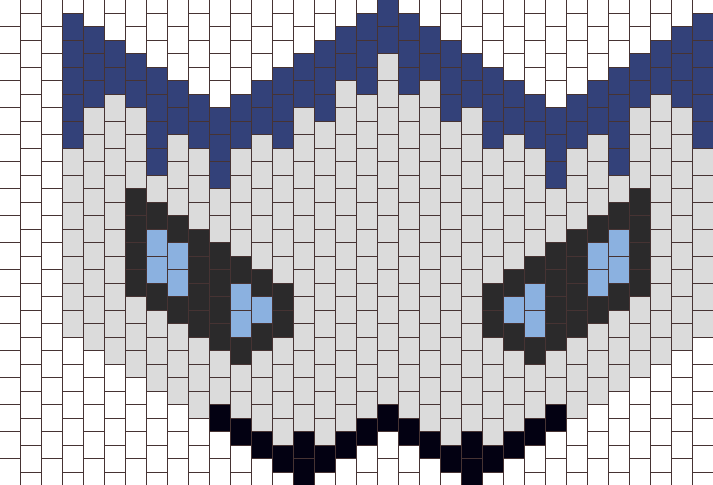 Killer Frost Mask Bead Pattern - Cross-stitch (713x485), Png Download