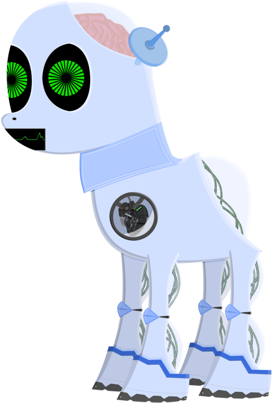 Robot Pony Vector By Esipode-d4w2yom - Cartoon (900x900), Png Download