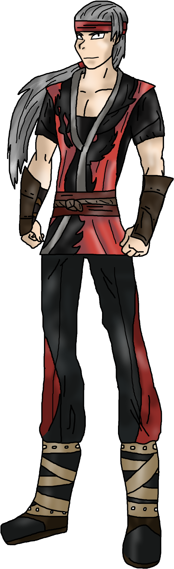 Liu Kang Mkx Cartoon Version - Illustration (624x1920), Png Download