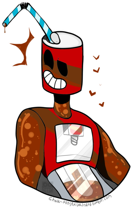 @mossy-robo's Prize, Flat Bust Of Their Oc, Cola - Cartoon (500x746), Png Download