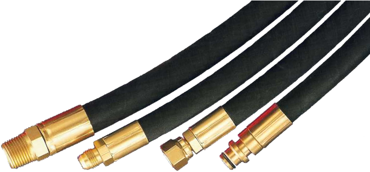 Rubber Black Hydraulic Hose Pipe - Hydraulic Hose Fittings Png (500x325), Png Download