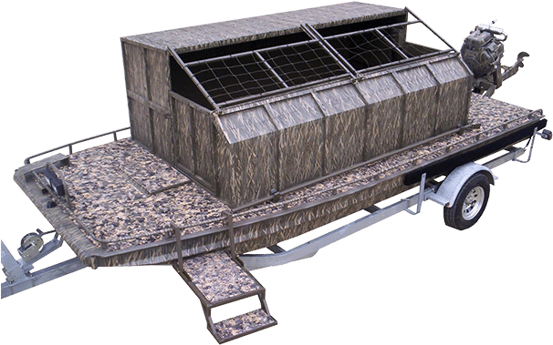 This Boat Is Much More Than A Floating Duck Blind - Waterfowl Hunting (610x400), Png Download