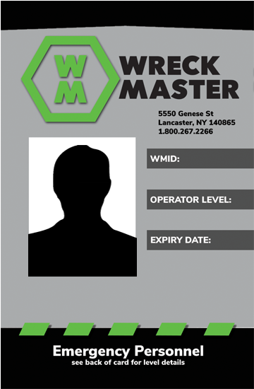 Certification Id Card Re-print - Wreckmaster Id Card (600x600), Png Download